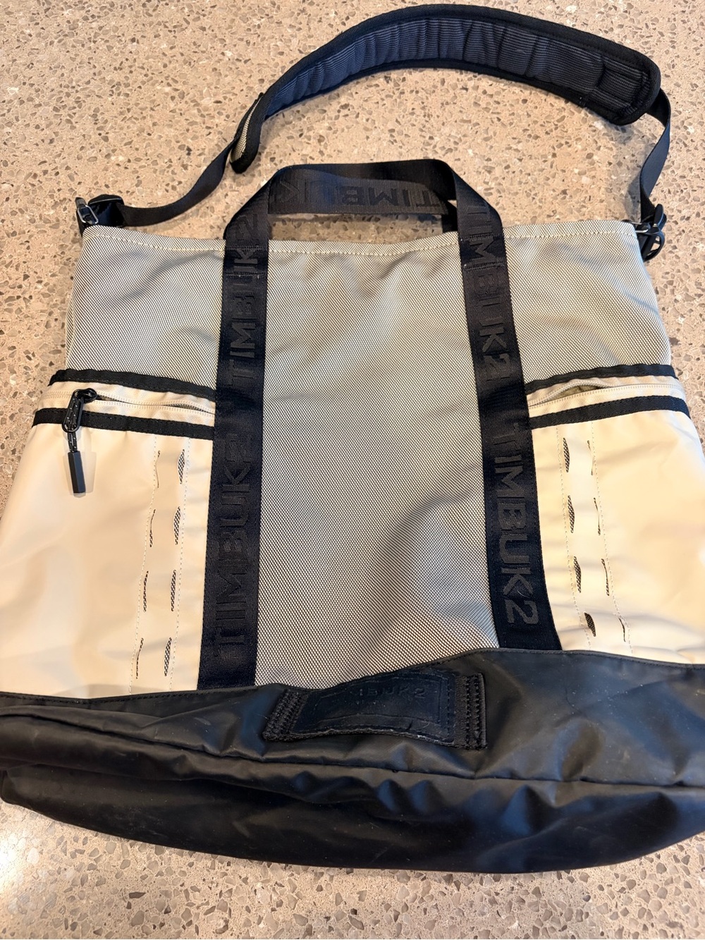 Timbuk2 Gray, Cream and Black Laptop Tote